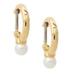 Kate Spade Jewelry | Kate Spade Gold Pearl Huggies Hoop Earrings | Color: Gold | Size: Os