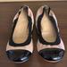 J. Crew Shoes | J.Crew Italy Nude Leather Black Patent Cap Toe Mila Flats Sz 6 | Color: Black/Cream | Size: 6