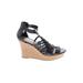 American Eagle Shoes Wedges: Black Print Shoes - Women's Size 5 - Open Toe