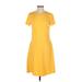 Isaac Mizrahi LIVE! Casual Dress - A-Line: Yellow Solid Dresses - Women's Size 2X-Small