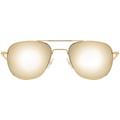 AO Original Pilot Sunglasses Gold Frame 52 mm SunFlash Gold Mirror SkyMaster Glass Lenses Bayonet Temple Polarized 738921564515