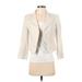 White House Black Market Blazer Jacket: Short Ivory Solid Jackets & Outerwear - Women's Size 0