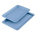 Farberware Easy Solutions Nonstick Bakeware Baking Sheets/Cookie Pans, 10 Inch X15 Inch & 11 Inch X 17 Inch, 2 Piece in Gray | Wayfair 09606