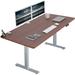 VIVO Electric x Stand Up Up Desk, Dark Walnut Table Top, Bamboo in Gray | 48 W x 30 D in | Wayfair DESK-KIT-1G5D