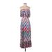 All in Favor Cocktail Dress - Maxi: Blue Chevron Dresses - Women's Size X-Small