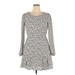 Trixxi Casual Dress - DropWaist: Ivory Leopard Print Dresses - Women's Size X-Large