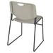 Inbox Zero Kee Square Breakroom Table Top, 4 Zeng Stack Chairs Metal in Gray | 29 H x 48 W x 48 D in | Wayfair 3731973965514A138417F8A9B7FD7400