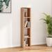 Ebern Designs Book Cabinet 13.8" x 11.8" x 66.1" Solid Wood Teak Wood in Brown | 66.1 H x 13.8 W x 11.8 D in | Wayfair
