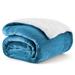 Mercer41 Jimell Soft Sherpa Fleece Blanket - Fuzzy, Warm, Bed/Throw Blanket Microfiber/Fleece/Microfiber/Fleece in Blue | 80 H x 60 W in | Wayfair