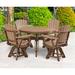 Highland Dunes Alsworth Round 4 - Person 44" L Outdoor Dining Set Plastic in Brown | 44 W x 44 D in | Wayfair D15E7D5181144A93A6DE65C34FFCCE7C