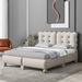 Red Barrel Studio® Rivaan Bed Upholstered/Linen in Brown | 38.2 H x 55.9 W x 76.8 D in | Wayfair 40ABAF067EB94AEBAB7DB7609D67913E