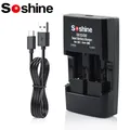 Soshine-Chargeur de batterie 3.2V veFePO4 S5 3.7V Eddie ion S5 24.com pour 2 emplacements CR2