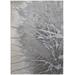 "Oria Industrial Abstract, Gray/Silver/Ivory, 6'-7"" x 9'-6"" Area Rug - Feizy ARAR39L5GRYSLVF05"