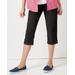 Blair Women's Haband Women's Modern-Fit No-Fuss Stretch Capris - Black - S - Petite