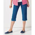 Blair Women's Haband Women's Modern-Fit No-Fuss Stretch Capris - Blue Denim - S - Petite