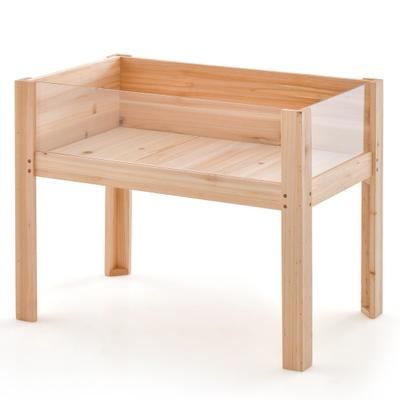 Costway 30/47 Inch Wooden Raised Garden Bed-S