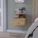 Floating Nightstand with 2-Tier Shelf and 1-Drawer