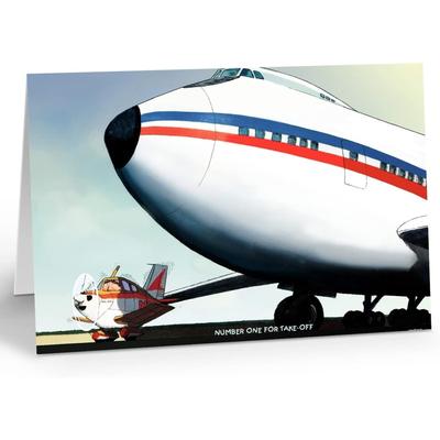 Stonehouse Collection The Old Pro Funny Airplane Pilot Note Card - 10 Boxed Airplane Note Cards & Envelopes (No. 1 for Take Off)
