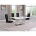 Best Quality Furniture D310/1-SC340-7 Dining Set with 68" White Marble Top