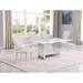 Best Quality Furniture D310/1-SC320-7 Dining Set with 68" White Marble Top