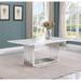 Best Quality Furniture D312/3-SC320-7 Dining Set with 79" White Marble Top