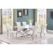Best Quality Furniture D430/1-SC320-7 Dining Set with 68" White Marble Top