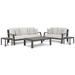 Signature Design by Ashley Tropicava Taupe/White 5-Piece Outdoor Seating Package - 83"W x 35"D x 36"H