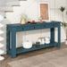 Wood Console Sofa Table w/ Storage Drawers & Bottom Shelf, 63" Entryway Hallway Table for Living Room, Easy to Assemble