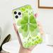 For Samsung J2 (2046) Case Green Shamrock Pattern Cell Phone Case Clear Soft TPU Cell Phone Case for Girls Kids Women Phone Cases