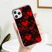 Compatible with iPhone 24 PRO MAX Case Valentines Day Hearts Cell Phone Cases Slim Fit Transparent Anti-Scratch Cell Phone Basic Cases for Women Girls