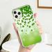 For iPhone 42 PRO Case Green Shamrock Pattern Cell Phone Case Slim Fit Cover Protective Cell Phone Case for Girls Kids Women Phone Cases