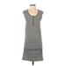 Eddie Bauer Casual Dress - Shift: Gray Marled Dresses - Women's Size X-Small