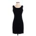 Casual Dress - Mini: Black Solid Dresses - Women's Size 4 Petite