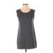 Eileen Fisher Casual Dress - Mini Scoop Neck Sleeveless: Gray Marled Dresses - Women's Size 2X-Small