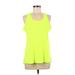 Danskin Now Active Tank Top: Green Solid Activewear - Women's Size 12