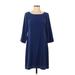 Old Navy Casual Dress - Shift: Blue Solid Dresses - Women's Size Small