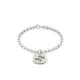 Silver Interlocking G Charm Bracelet