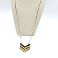 Madewell Jewelry | Madewell Signed Gold Tone Black Arrow Stack Chain Statement Necklace Long 29" | Color: Black/Gold | Size: Os