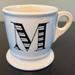 Anthropologie Dining | Anthropologie Monogram Initial Letter "M” Ceramic Shaving Style Cup Mug | Color: Black/White | Size: 14 Oz