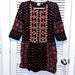 Anthropologie Dresses | Anthropologie Vanessa Virginia Kaleidoscope Embroidered Tunic Dress Blue Red Xs | Color: Blue/Red | Size: Xs