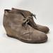 J. Crew Shoes | J Crew Womens Macalister Taupe Suede Wedge Ankle Boots Booties Size 8 Lace Up | Color: Tan | Size: 8