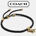 Coach Jewelry | Coach Rexy Friendship Slider Bracelet Nwt | Color: Black/Gold | Size: Os