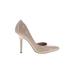 BCBG Paris Heels: D'Orsay Stiletto Cocktail Party Ivory Print Shoes - Women's Size 8 - Almond Toe