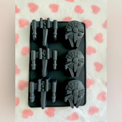 Disney Kitchen | Disney Star Wars Silicone Millennium Falcon & X Wing Ice Cube Tray Molds | Color: Gray | Size: Os