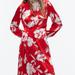 Zara Dresses | Beautiful New Zara Midi Dress Size S | Color: Red | Size: S