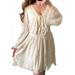 American Eagle Outfitters Dresses | American Eagle Outfitters Mini Dress S Boho Ivory Lace Embroidery Bell Sleeves | Color: Cream | Size: S