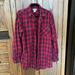 Carhartt Shirts | Carhartt |Flannel Button Shirt Burgundy Red Plaid 100% Cotton | Men’s Large Tall | Color: Blue/Red | Size: Lt
