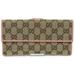 Gucci Accessories | Gucci Bifold Long Wallet W Gg Canvas Leather 231841 Beige Pink | Color: Tan | Size: Os