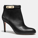 Coach Shoes | Coach Leather Regina Swagger Soft Shine Calf Ankle Boots Black Women's | Color: Black | Size: 10