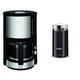 Krups KM3210 Pro Aroma Plus Filterkaffeemaschine | 10 Tassen & Bosch Hausgeräte TSM6A013B Kaffeemühle, Schwarz